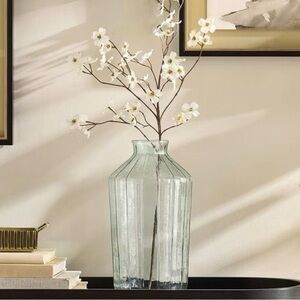 Hearth & Hand Elegant 14” Ribbed Glass Decorative Vase- NWT